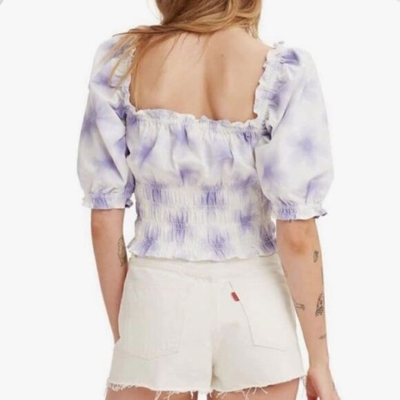 Levis 100% cotton smocked crop top - Picture 3 of 9